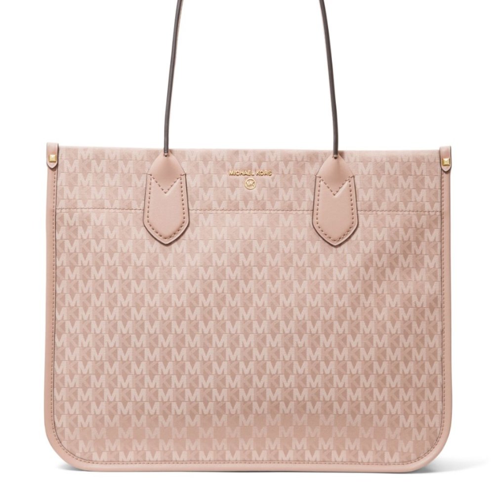 Heidi Large Logo Jacquard Tote Bag - Fawn